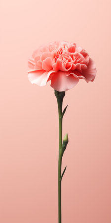 a pink background enhances the beauty of a flower in this photorealistic rendering. created using zbrush with minimal retouching, the artwork showcases the delicacy of touch reminiscent of josef capek's style. the iconic image captures the essence of the flower, reminiscent of the works of peter lely. ai generatedの素材