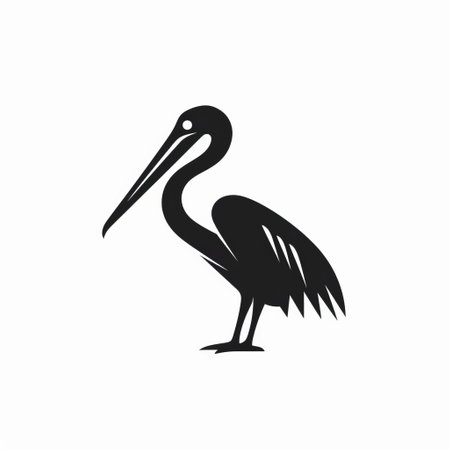 pelican - a 2d lineal vector icon on a white background. this icon is created by flaticon and can be found on dribbble, behance in hd quality. it is made using design tools like figma, adobe xd, and sketch. the design is crisp and pixel-perfect, following a minimalistic black colored outline style, with a simplistic design. perfect for ux/ui projects. ai generatedの素材