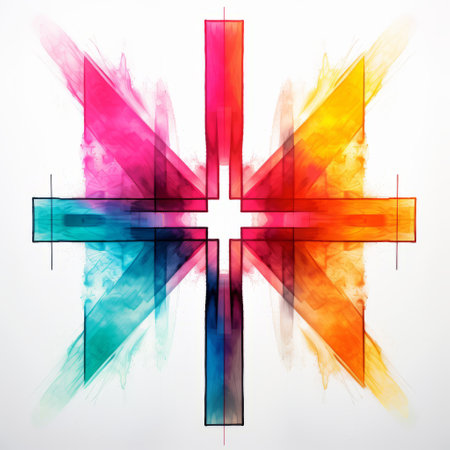 symmetrical modern art by cardi b and cardi b, featuring hand-painted experimental colors. this contemporary piece showcases a minimal x-ray effect and incorporates nordic graphic design elements. the detailed drawing resembles a classic etching art with a slightly distressed touch. the artwork is characterized by vibrant nordic colors. ai generatedの素材