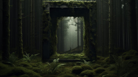 a hidden installation nestled in the arctic region of esvalva, norway, known as the world seed bank. the scene captures a guarded entrance, shrouded in mystery and secrecy, where a select few ensure the safety of global seeds in the event of a catastrophe. ai generatedの素材