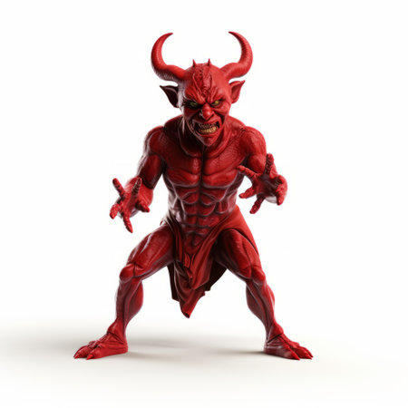 a devil 3d illustration is available for free download. this illustration is created in the style of grotesque satire, featuring a light red color palette. it draws inspiration from marvel comics and is associated with the associated press photo. the devil is depicted in naturalistic poses, showcasing elements of techno shamanism. ai generatedの素材