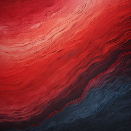 abstract background featuring vibrant swirls of red, blue, purple, and green. this artwork showcases a dark red and dark azure color scheme, with realistic and naturalistic textures. the monochromatic paintings depict naturalistic ocean waves, while the combination of light red and dark black creates a striking contrast. this large-scale canvas is a visually captivating piece. ai generatedの素材
