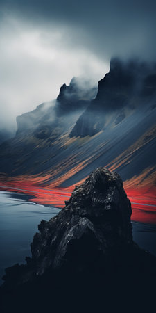 a breathtaking photo of a cliff, with majestic mountains in the background. this stunning image, captured by johannes voss, showcases the beauty of nature. it has won the unsplashed contest and is a masterpiece of visual art. with its nostalgic vibes and front-facing perspective, this 4k vertical wallpaper is perfect for those seeking a high-quality, phone wallpaper. the photo also captures the sparsely populated landscapeの素材