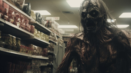 a hyper grainy and hyper detailed film still from a 1980s grindhouse movie. shot in the dark of the night, this image captures a disgusting monster in a punk art style. the blacklight adds a surreal glow to the scene, while the grain and bloom create a gritty and realistic atmosphere. this 4k image showcases the intricate yet simple design of a melting claymation lord,の素材