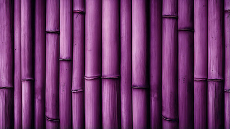 a photo of a purple tall bamboo tree wall, showcasing a black and purple bamboo wallpaper. the image captures the organic texture and color splash, with smooth and curved lines. taken with a ricoh gr iii, this eco-friendly craftsmanship is reminiscent of a serene and natural setting. ai generatedの素材