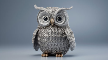 owls for the holiday season, featuring a 4th edition and presented in a stunning 3d rendering. these unique owls are crafted in the style of patricia piccinini's liquid metal sculptures and showcase a soft sculpture technique. with an ultra-high-definition image, these owls exude a charming and whimsical appeal, reminiscent of knitted and crocheted creations by nathan wirth, adding a touch of naive charm to anyの素材