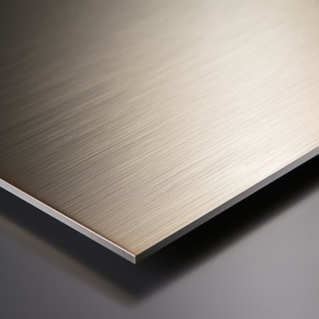 a metallic aluminum sheet metal, inspired by the style of hasselblad h6d-400c, showcases a unique blend of light bronze and white tones. this unconventional material choice, along with its smooth surfaces, embodies the essence of industrial and product design. drawing inspiration from japanese minimalism, it seamlessly combines natural and man-made elements, resulting in a visually captivating piece. ai generatedの素材