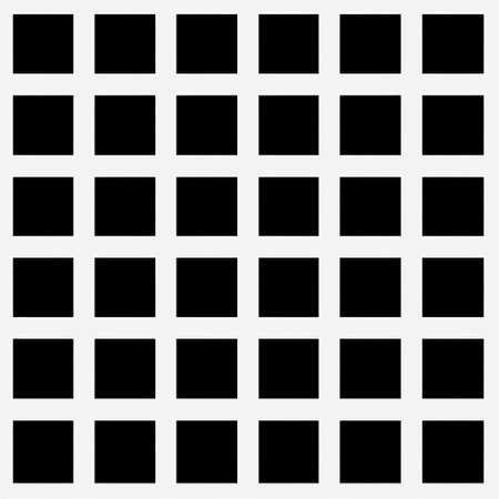 two black squares on a white background create a visually striking image reminiscent of coded patterns. the uncanny valley realism is enhanced by the use of fujifilm provia 400x film, resulting in a precise and grid-like structure. the spot metering technique adds to the precisionist aesthetic of this grid-based composition. ai generatedの素材