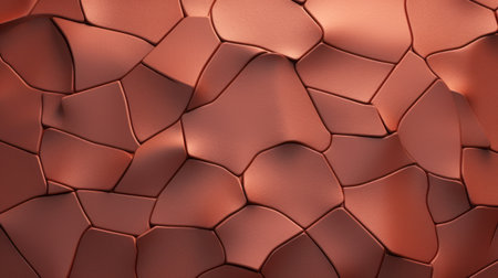 realistic shiny texture wallpapers featuring interlocking structures, terracotta elements, and surreal organic shapes. download free wallpapers with a matte photo finish, showcasing simplified structures for a unique visual experience. ai generatedの素材