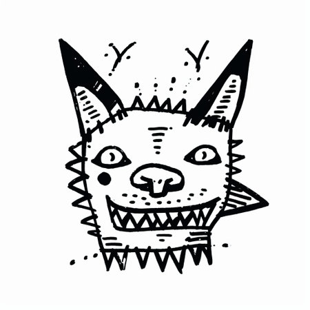 the bat mascot emblem is a minimalistic one-line drawing in the style of jean michel basquiat. it is a symbol of simplicity and elegance, with no fill and only the stroke visible. this png format image captures the essence of basquiat's art, similar to lacoste's dino emblem but without any color inside. ai generatedの素材