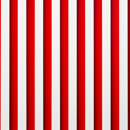 a striped pattern in red and white color, reminiscent of stereoscopic photography, captures the essence of iconic american patriotism. this minimalist photograph showcases imaginative prison scenes, creating a sense of relief and intrigue. when displayed in a lightbox, the vibrant colors and intricate details of the pattern come to life, making it a captivating piece of art. ai generatedの素材