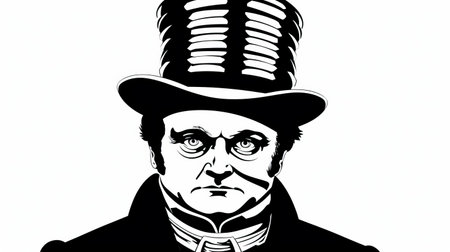 paul ricardo mccartney, a gothic black and white comic book character, captures the essence of 19th-century elegance with emotive faces. inspired by the artistic styles of ward kimball, stencils, liam gillick, and joseph ducreux, this character exudes a unique blend of sophistication and emotion. ai generatedの素材