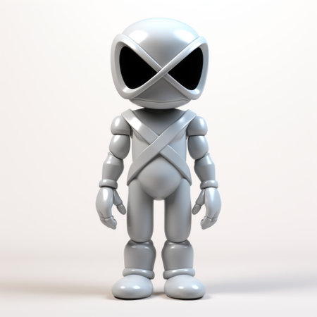 the 3d model of the alien zippo is available for download in 3dmax format. this monochromatic white figure showcases a plush doll art style inspired by marvel comics. the silver and gray color scheme, along with the strong use of negative space, adds to its aggressive digital illustration. this cybernetic sci-fi creation is a must-have for enthusiasts. ai generatedの素材