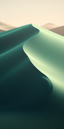 desert wallpaper featuring a calming and introspective aesthetic. the image showcases a desert landscape with mountainous vistas, captured through webcam photography. the color palette includes dark green, light aquamarine, dark turquoise, and light brown, creating a visually striking and soothing composition. the juxtaposed imagery evokes a sense of tranquility and the swiss style adds a touch of sophistication to the overall design. ai generatedの素材