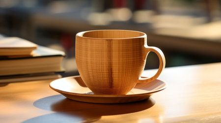 a fashionable and high-tech book with a streamlined and comfortable appearance. made of bamboo, it is lightweight, durable, and corrosion-resistant. the dark gray color adds a modern and textured feel. the book's flat and non-slip bottom ensures stability on any surface. perfect for one-handed use, it is designed with convenience and style in mind. ai generatedの素材