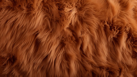 a close-up image featuring a background of furry fur in a dark orange and light brown style. this uhd image showcases the smooth and polished textures, reminiscent of the works of artists such as bess hamiti, nacho carbonell, and edwin henry landseer. the staining adds depth and character to the overall composition. ai generatedの素材