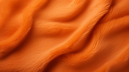 an orange fabric with a pattern of curls, showcasing attention to fur and feathers texture. the style combines elements of color field minimalism, wavy resin sheets, and soft sculpture. the exquisite clothing detail and eye-catching detail are enhanced through post-processing techniques. ai generatedの素材