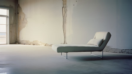 inside the window, a minimalist spare simplicity is captured in this photograph. influenced by artists such as de es schwertberger, philippe parreno, and patricia piccinini, the image exudes a sense of minimalistic serenity. the soft-focus enhances the white and silver tones, creating a tranquil atmosphere. ai generatedの素材