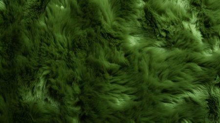 a photo showcasing a vibrant green fur texture against a bright background created using motion-activated lights. the image is rendered in the style of unreal engine, taking inspiration from artists such as hyacinthe rigaud and serge marshennikov. the colorization adds a touch of dark beige, while post-processing techniques enhance the texture with stains and washes. ai generatedの素材