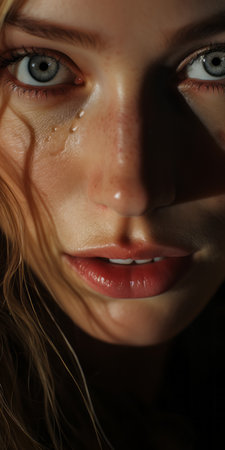 phoebe close up, showcasing the subtle and beautiful lunar eclipse. the photo captures the aridly elegant atmosphere with its caviar-like sharpnesses contrast and shallowroot depth of field. the darkmans tones add depth to the image, while the clearomizer shot on 100mm, f/2.0, and natural lighting create a realistic and impressive 8k uhd composition. ai generatedの素材