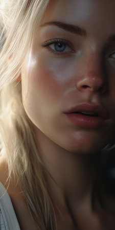 phoebe close up, showcasing the subtle and beautiful lunar eclipse. the aridly elegant caviar tones contrast sharply with the shallow depth of field, creating an impressive and realistic shot. captured with a 100mm lens at f/2.0, the natural lighting enhances the dark tones, resulting in a clearomizer image in stunning 8k uhd resolution. ai generatedの素材