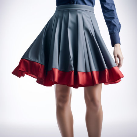 skirt leggings isolated on white, featuring award-winning studio photography with professional color grading. the image showcases soft shadows and a clean, sharp focus achieved through focus stacking techniques. this digital photograph captures the essence of the skirt leggings, highlighting their design and details. ai generatedの素材