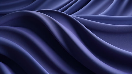 a photo of a blue and purple satin fabric background, rendered in cinema4d, showcasing fluid landscapes and precise detailing. the slumped and draped flowing fabrics create a captivating visual. the monochromatic shadows add depth, with a combination of dark navy and light bronze tones. ai generatedの素材