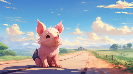 art wallpapers featuring the styles of patrick brown, temmie chang, and e.h. shepard. these wallpapers showcase realistic animal portraits, vibrant sky-blue and pink color schemes, and stunning fictional landscapes. capture the essence of these artists' unique styles with these mesmerizing wallpapers. ai generatedの素材