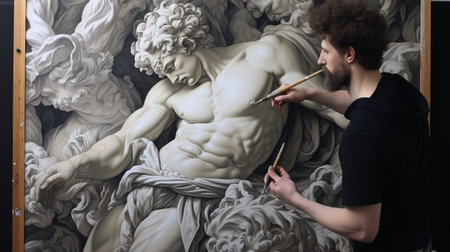 the photo captures a stunning sunset over a serene beach, with vibrant hues of orange and pink painting the sky. the calm waves gently kiss the shore, creating a peaceful atmosphere. this breathtaking coastal landscape showcases the beauty of nature, offering a tranquil escape from the hustle and bustle of everyday life. ai generatedの素材