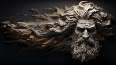 the cneil sculpt x1 is a captivating free download photo featuring flowing brushwork and mythology-inspired elements. this national geographic image showcases rough hewn surfaces and strong facial expressions, all in stunning 8k resolution. the photo also includes intriguing illustrations of psychological phenomena, making it a truly mesmerizing piece of art. ai generatedの素材