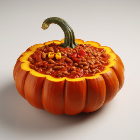 a pumpkin chili 3d model illustration, available for free download, showcases the artistic style of phil koch, jamie hawkesworth, vik muniz, and the associated press photo. this visually stunning creation captures the essence of li-core and linear delicacy, leaving viewers in awe of its beauty. ai generatedの素材