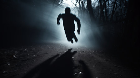 terrifying ghost pictures featuring ghosts, spirits, and demonic creatures captured in the haunting style of dimitry roulland. these eerie images are illuminated with silhouette lighting reminiscent of franklin booth's work, creating a chilling atmosphere in dark cyan and bronze tones. the use of jump cuts and selective focus adds to the unsettling nature of the photographs, as seen in the captivating style of joel robison.の素材