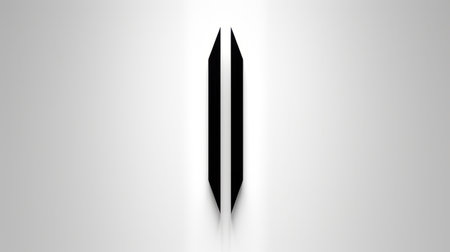 a black and white vector logo of a pen knife with shadows, featuring the letter "e". rendered in the style of unreal engine, this logo showcases striped patterns and graphics reminiscent of xbox 360. it embodies ethereal minimalism, with elements of mirrored realms and conceptual minimalist sculpture. perfect for abstract minimalism appreciators. ai generatedの素材