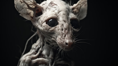 animal texture images for desktop and web creative, inspired by the style of stefan gesell. these hyper-realistic sculptures, rendered in maya, feature a combination of dark white and light magenta tones. with a touch of sci-fi influence and selective focus, these images evoke the artistic essence of mike mignola's work. ai generatedの素材