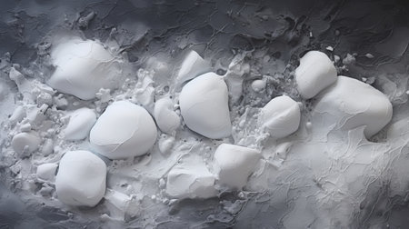 an acrylic on canvas artwork by kitty mcdonald from idaho, featuring eroded surfaces and the style of ambient occlusion. inspired by the works of olivier valsecchi, this piece showcases melting pots and rough clusters. rendered in cinema4d, the artist has employed focus stacking techniques to create a visually captivating composition. ai generatedの素材
