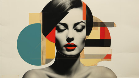 franz paul kryzdowski's wall art portrait paintings and mixed media prints showcase a unique blend of styles inspired by eiko ojala, erik jones, and guido van helten. with a retro glamour touch and collage-like constructions, kryzdowski's tondo pieces in large format film capture the essence of his artistic vision. ai generatedの素材