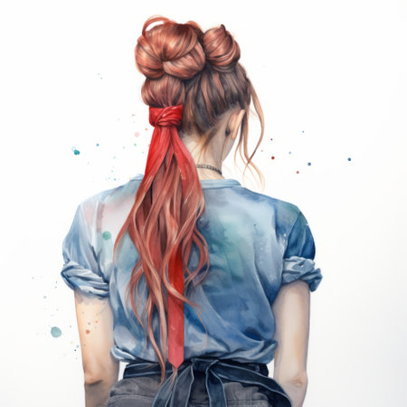 styled illustrations for creatives featuring watercolour and drawing techniques. these illustrations are done in the captivating style of magali villeneuve, incorporating vibrant red and cyan tones. inspired by the layered fibers of mary jane ansell's work, they also showcase elements of spray painted realism and mix-media. florian nicolle's artistic influence can be seen in the intricate details and unique textures of these illustrations. ai generatedの素材
