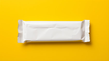 cigarette paper packing, featuring a flat view on a vibrant yellow background. the white label in the background adds a touch of contrast. this contemporary-style photograph showcases candy-coated textures, flowing patterns, and a tabletop photography aesthetic. the use of a long lens and inspiration from artists like jessie arms botke contribute to the overall composition. ai generatedの素材