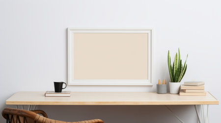 living room with plants and minimalist typography art by frederick goodall and oku art. the room is decorated in a white and beige color scheme, creating a still life focus. the ambiance is festive, complemented by the presence of poodlepunk elements. ai generatedの素材