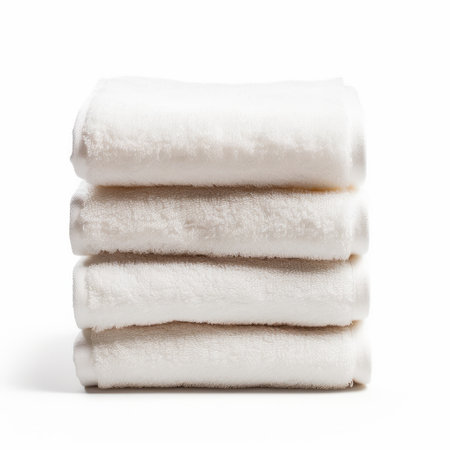 fluffy white cloth with a solid color, reminiscent of ivory, showcases exquisite craftsmanship inspired by renowned architects peter zumthor and alfred augustus glendening. the serene and peaceful ambiance created by this piece, created by chen zhen, is enhanced by the polished finish. ai generatedの素材