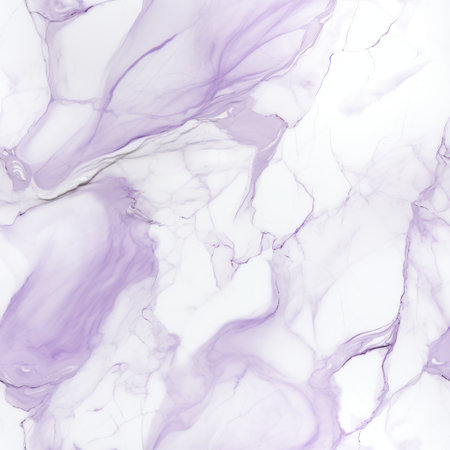 a purple colored marble bathed in abundant sunlight, showcasing the rococo pastel style with its light purple and white hues. the serene ink paintings and fluidity of the design are captured in this uhd image. the bold and contrasting colors, along with the glazed surfaces, create a visually striking composition. ai generatedの素材