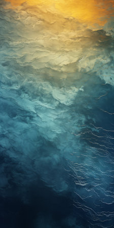 aerial abstractions of a sunset over the ocean, featuring a mesmerizing blend of pink-orange, blue-green hues. the textured organic forms create a hyper-realistic water effect, with shades of dark aquamarine and beige. this stunning wallpaper background, reminiscent of carl holsoe's style, showcases a digitally manipulated national geographic photo. ai generatedの素材