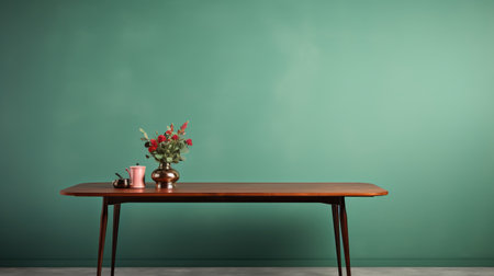 a room with stunning green walls showcasing various shades of green creates a captivating minimalist still life. the lively tableaus blend dark bronze and cyan, exuding a vintage minimalism and elegance. this visually appealing image is captured in 8k resolution, perfectly embodying the anglocore aesthetic. ai generatedの素材