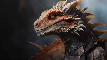 dragon heads wallpaper hd - this stunning wallpaper features hyper-detailed and realistic renderings of dragon heads. the dark orange and light brown colors create a captivating contrast, while the densely textured and haptic surface adds depth. with photorealistic rendering and inventive character designs, this digitally enhanced wallpaper is a must-have. ai generatedの素材