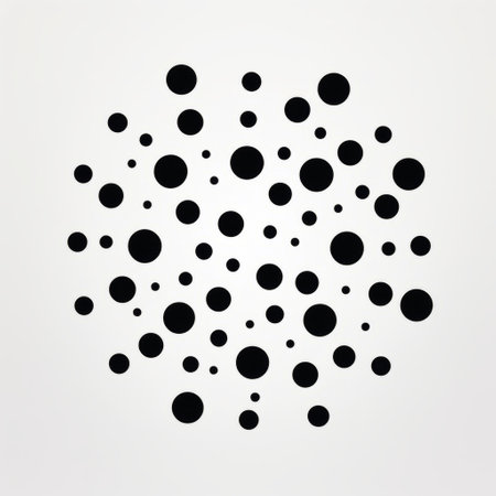 polka dots round circle vector isolated on white background, in the style of aaron siskind. this conceptual minimalism artwork by dan colen explores depth perception through stencil art. a must-have for abstract minimalism appreciators. ai generatedの素材