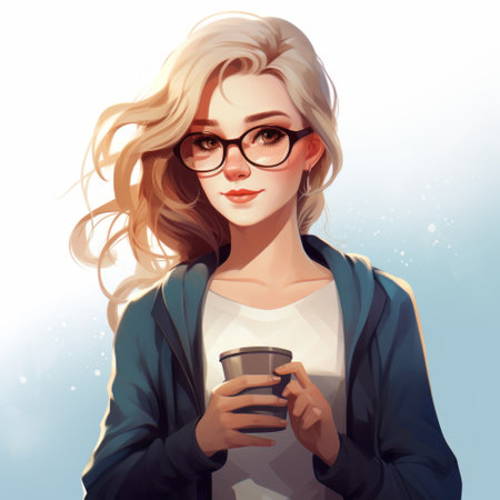 a female girl from , depicted in a detailed character illustration with a charming and warmcore aurorapunk style. the painterly technique used adds depth and texture to the artwork, while the caffenol developing process enhances the crisp and clean look of the image. ai generatedの素材