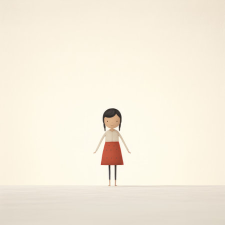 a girl, in the style of rough-edged 2d animation, is elegantly pointing to a metal pole with her feet. the soft minimalism of the scene, with light red and beige tones, evokes an emotive atmosphere. rendered in maya, this artwork draws inspiration from the heian period and showcases elegant and expressive facial features. ai generatedの素材