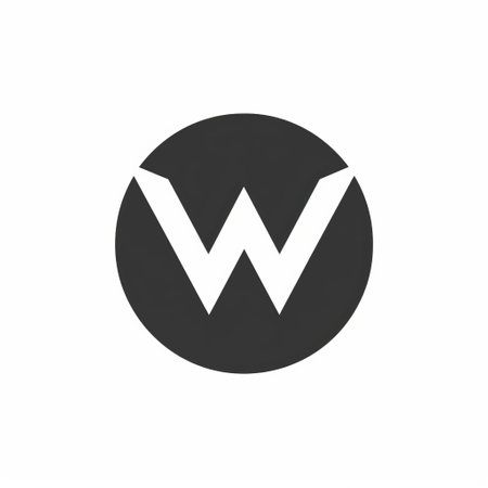 the wiktionary font icon for wordpress is a moody black and white design, showcasing conceptual minimalism and urban signage influences. with a whistlerian style, it features circular shapes on a white background, reminiscent of the works progress administration (wpa) era. ai generatedの素材