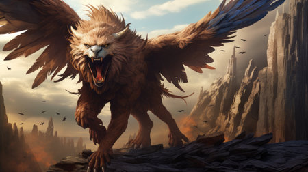 dragon and monster wallpapers featuring a captivating blend of white and black backgrounds. these stunning wallpapers draw inspiration from the mythical creature, manticore, and showcase realistic bird paintings. additionally, they include a captivating playstation 5 screenshot, mesmerizing mesopotamian art, and a harmonious color palette of light brown and blue. the wallpapers are captured using the wollensak 127mm f47 ektar and steinheil quinon 55mm f19 lenses.の素材