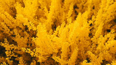 flowers in the field during summertime, captured in the style of matt molloy. the bright yellow blooms stand out against the monochromatic color palette, drawing attention to their vibrant beauty. the photo showcases the intricate textures of fur and feathers with selective focus, creating a captivating composition. dark amber and gold tones add depth to this matte image, reminiscent of the works of sofonisba anguissola.の素材